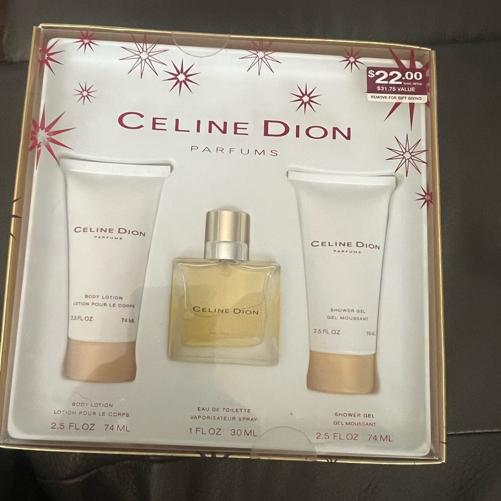 Celine Dion Parfums Eau De Toilette 1 oz/30 ML New in Box Lotion & ShowerGel HTF
